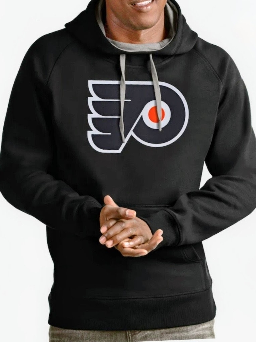 Flyers Men's Black Hoodie with Philadelphia Flyers Logo Size XL